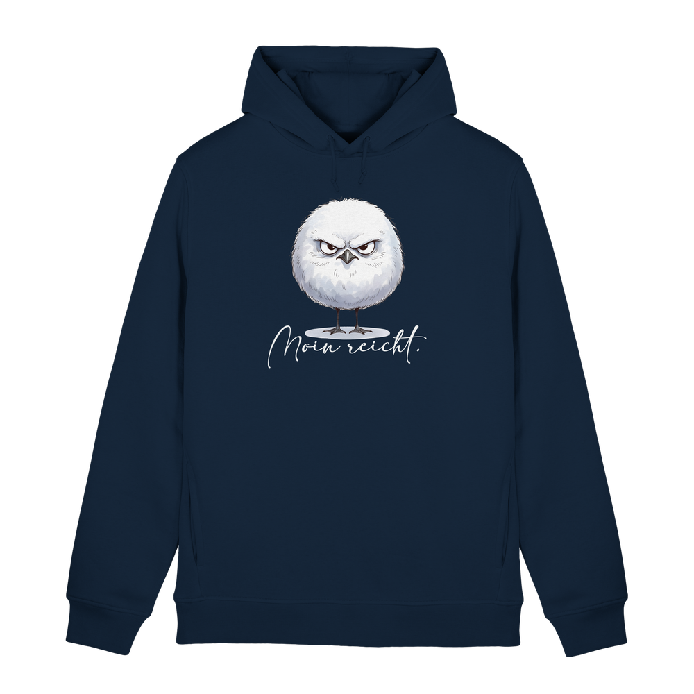 Moin reicht - Grimmige runde Möwe - Organic Hoodie B&C
