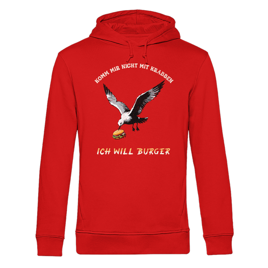 Freche Möwe will Burger statt Krabben - Herren Bio Hoodie