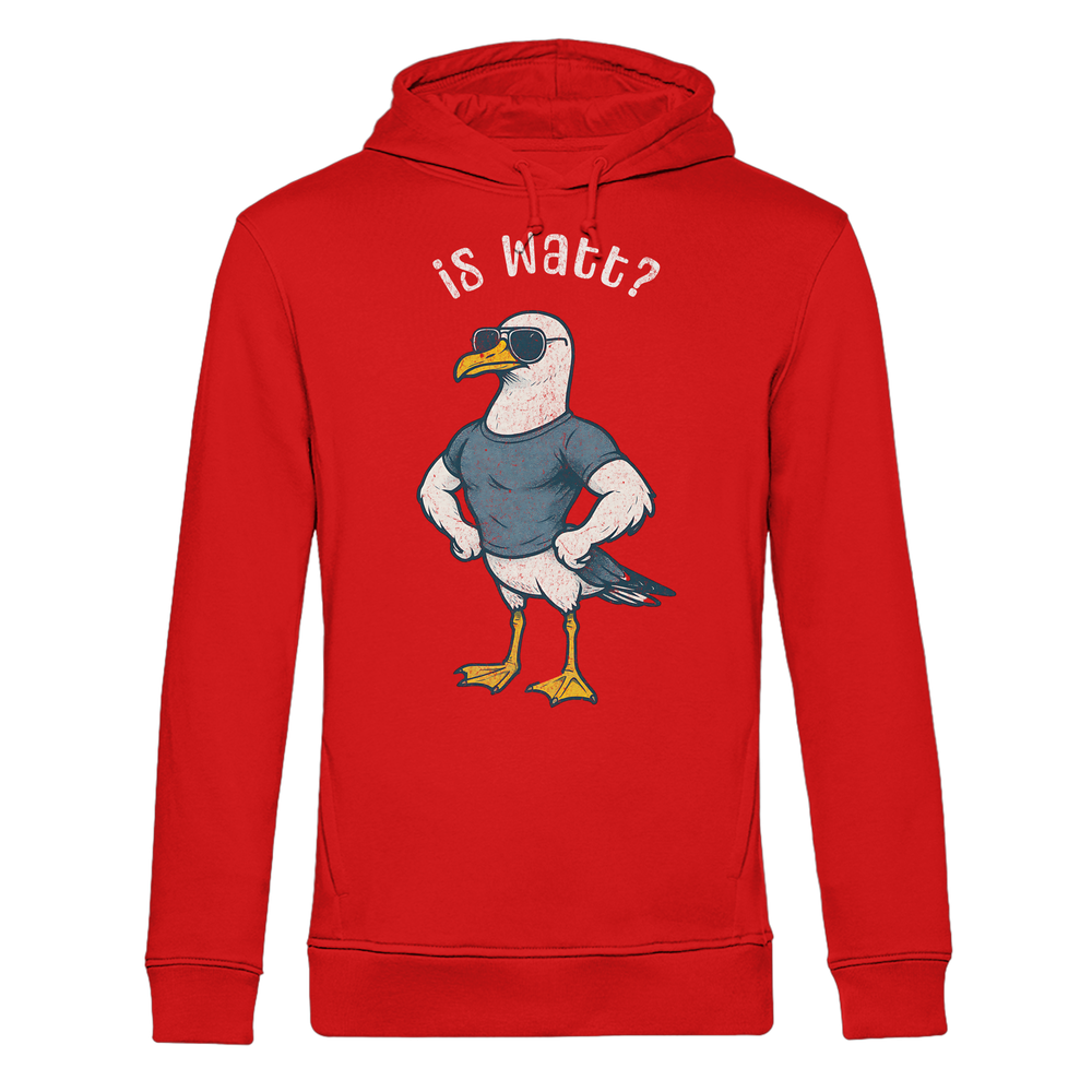 Is Watt Starke Möwe mit lustigem Spruch - Herren Bio Hoodie
