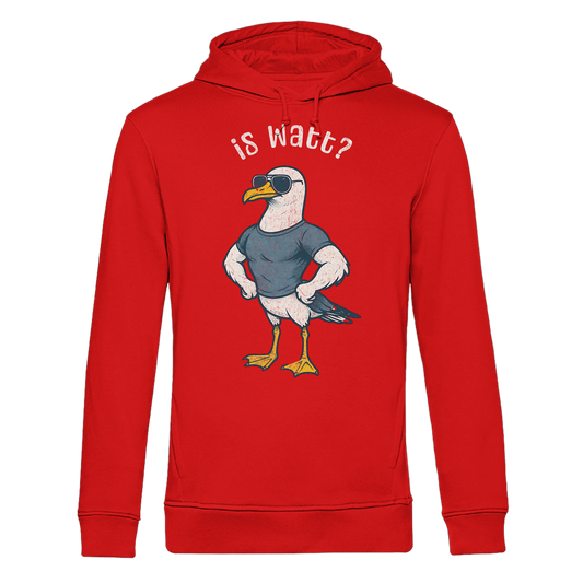 Is Watt Starke Möwe mit lustigem Spruch - Herren Bio Hoodie