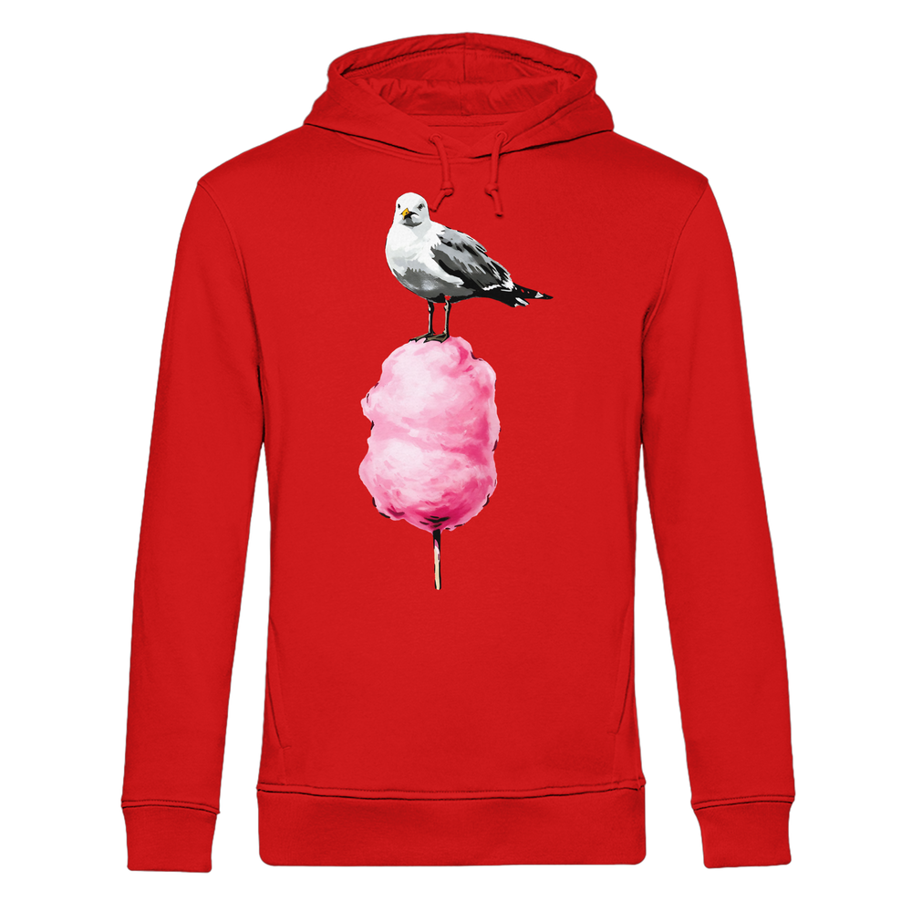 Möwe auf Zuckerwatte - Herren Bio Hoodie - Kiebitzdelle