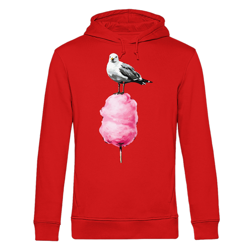 Möwe auf Zuckerwatte - Herren Bio Hoodie - Kiebitzdelle