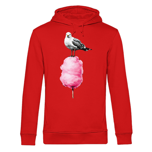 Möwe auf Zuckerwatte - Herren Bio Hoodie