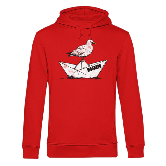 Papierschiff Möwe Moin - Herren Bio Hoodie