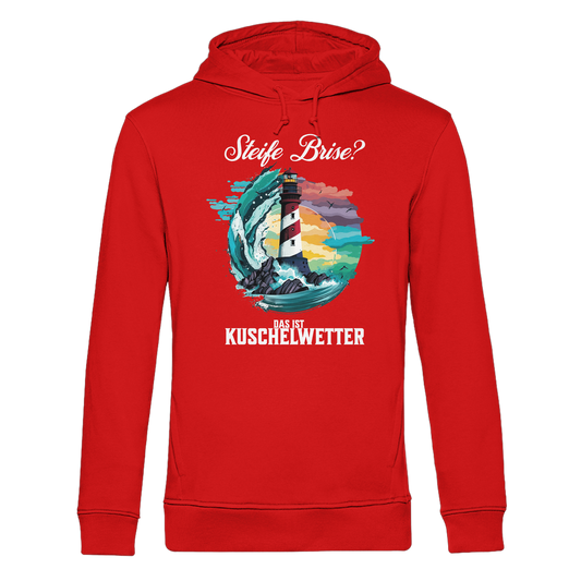 Steife Brise das ist Kuschelwetter Nordsee Spruch - Herren Bio Hoodie