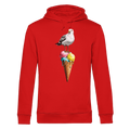 Eisdieb Freche Möwe mit Eiscreme - Herren Bio Hoodie - Kiebitzdelle