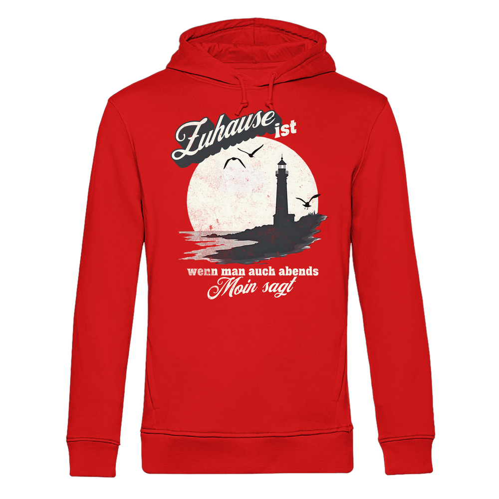 Moin Spruch Zuhause - Herren Bio Hoodie