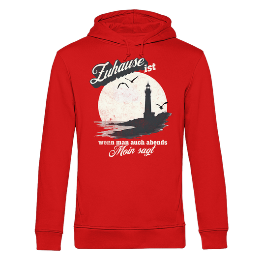 Moin Spruch Zuhause - Herren Bio Hoodie