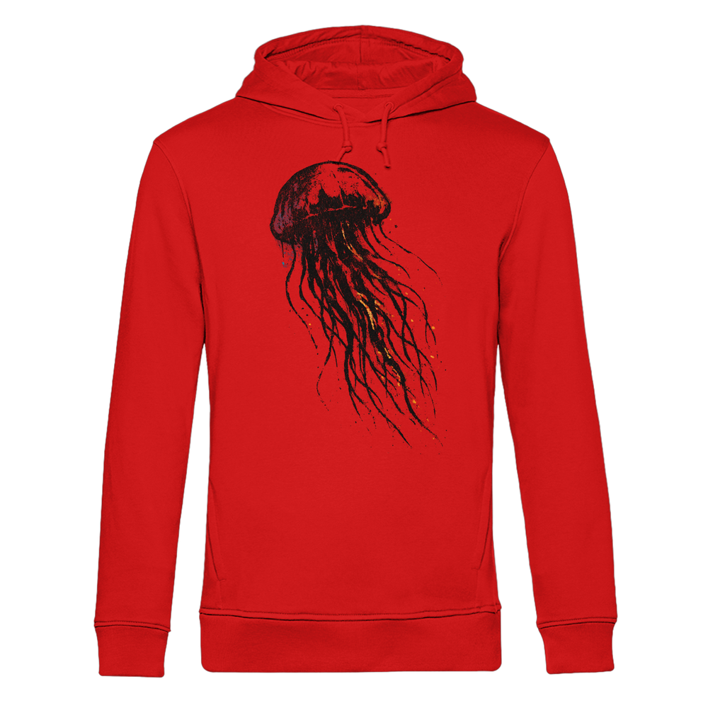Street Art Qualle - Herren Bio Hoodie - Kiebitzdelle