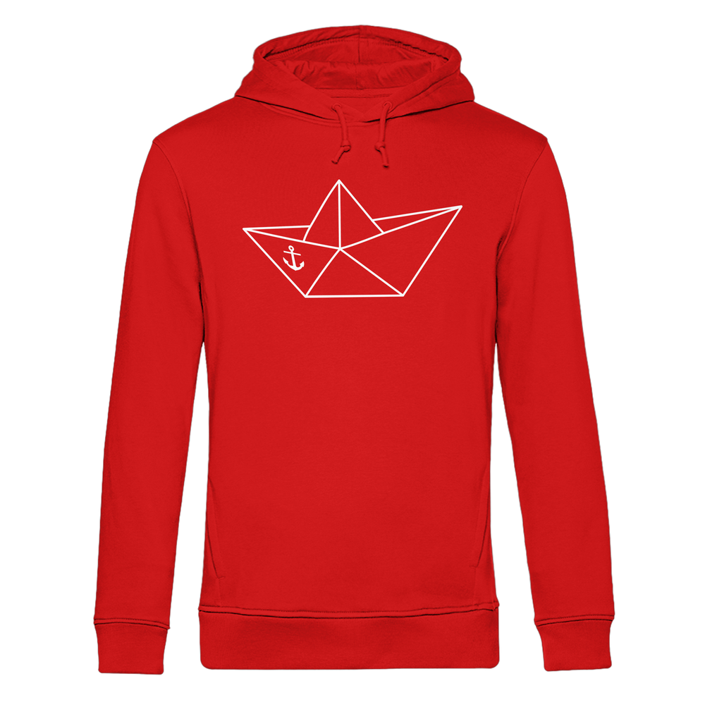 Papierschiff Papierboot Origami - Herren Bio Hoodie - Kiebitzdelle
