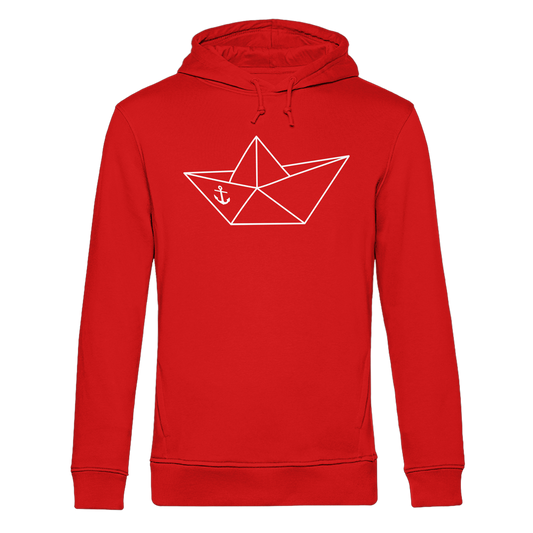 Papierschiff Papierboot Origami - Herren Bio Hoodie