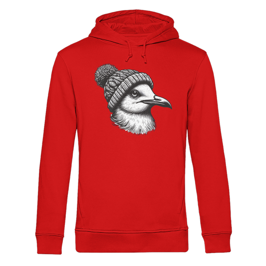 Coole Möwe mit Pudelmütze - Herren Bio Hoodie