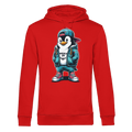 Hipster Pinguin Waddle On - Herren Bio Hoodie - Kiebitzdelle