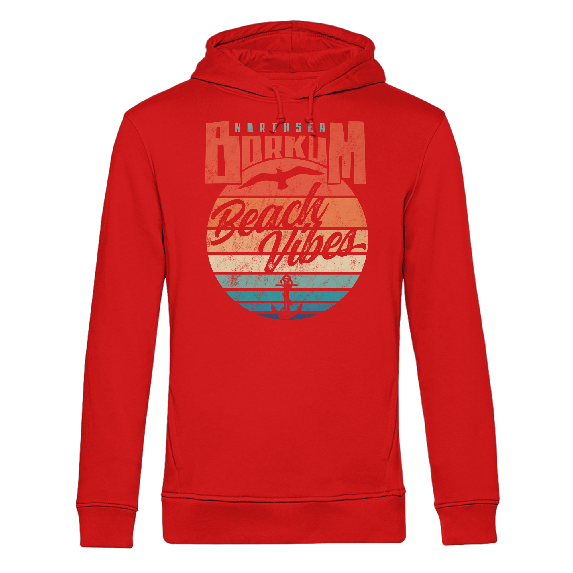 Borkum Beach Vibes - Herren Bio Hoodie - Kiebitzdelle