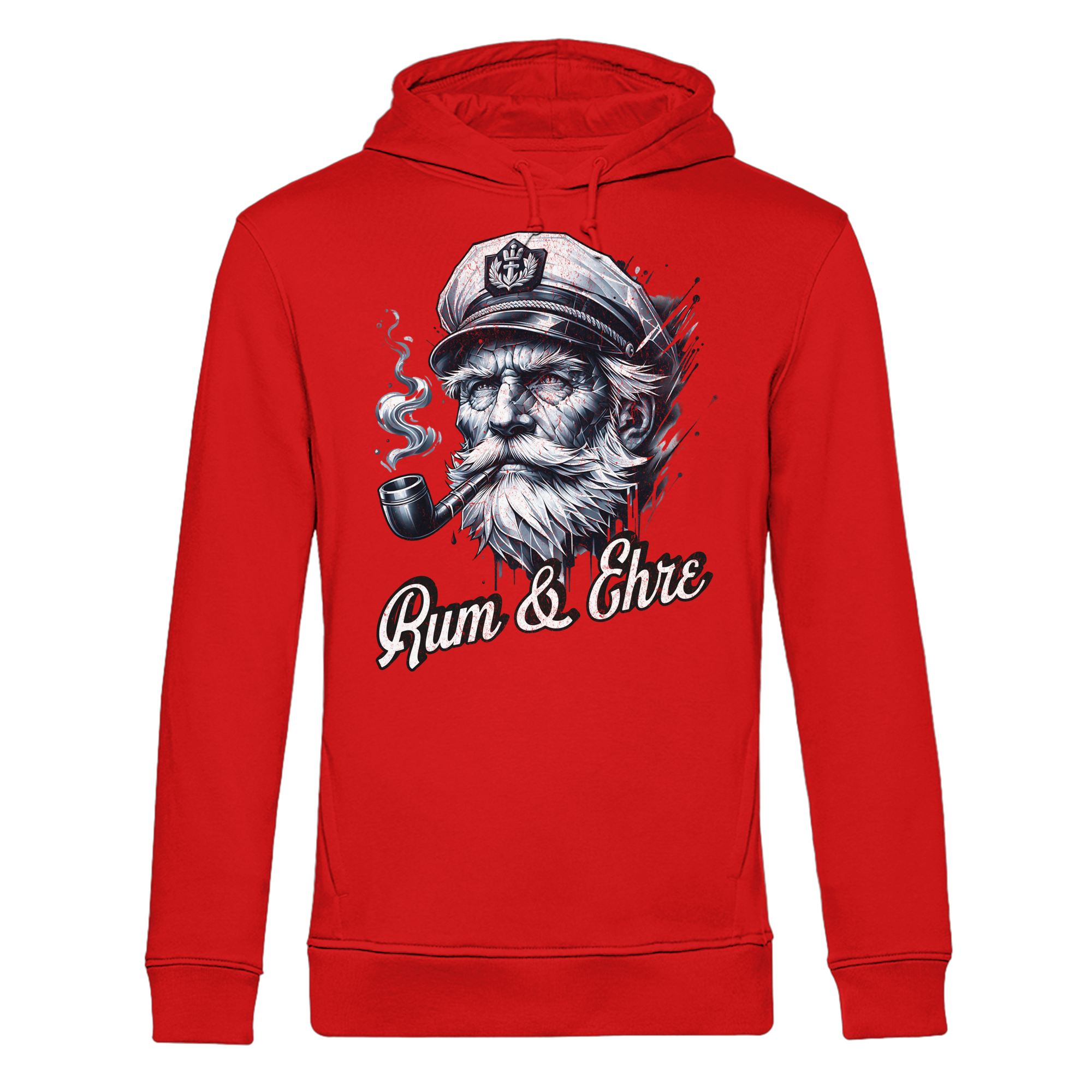 Rum und Ehre Kapitän - Herren Bio Hoodie - Kiebitzdelle