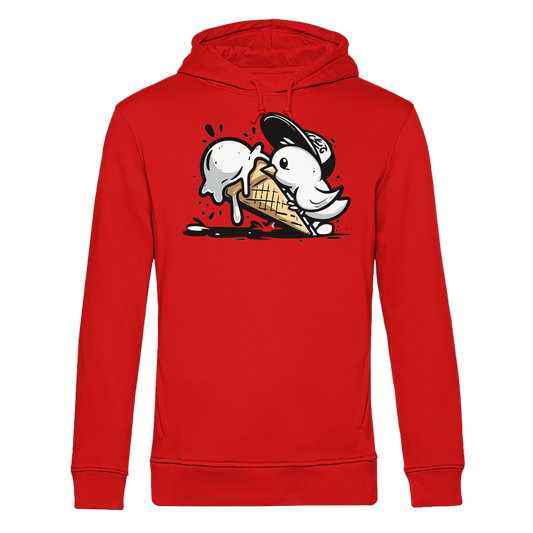 Möwe Küken mit Eis Street Art - Herren Bio Hoodie