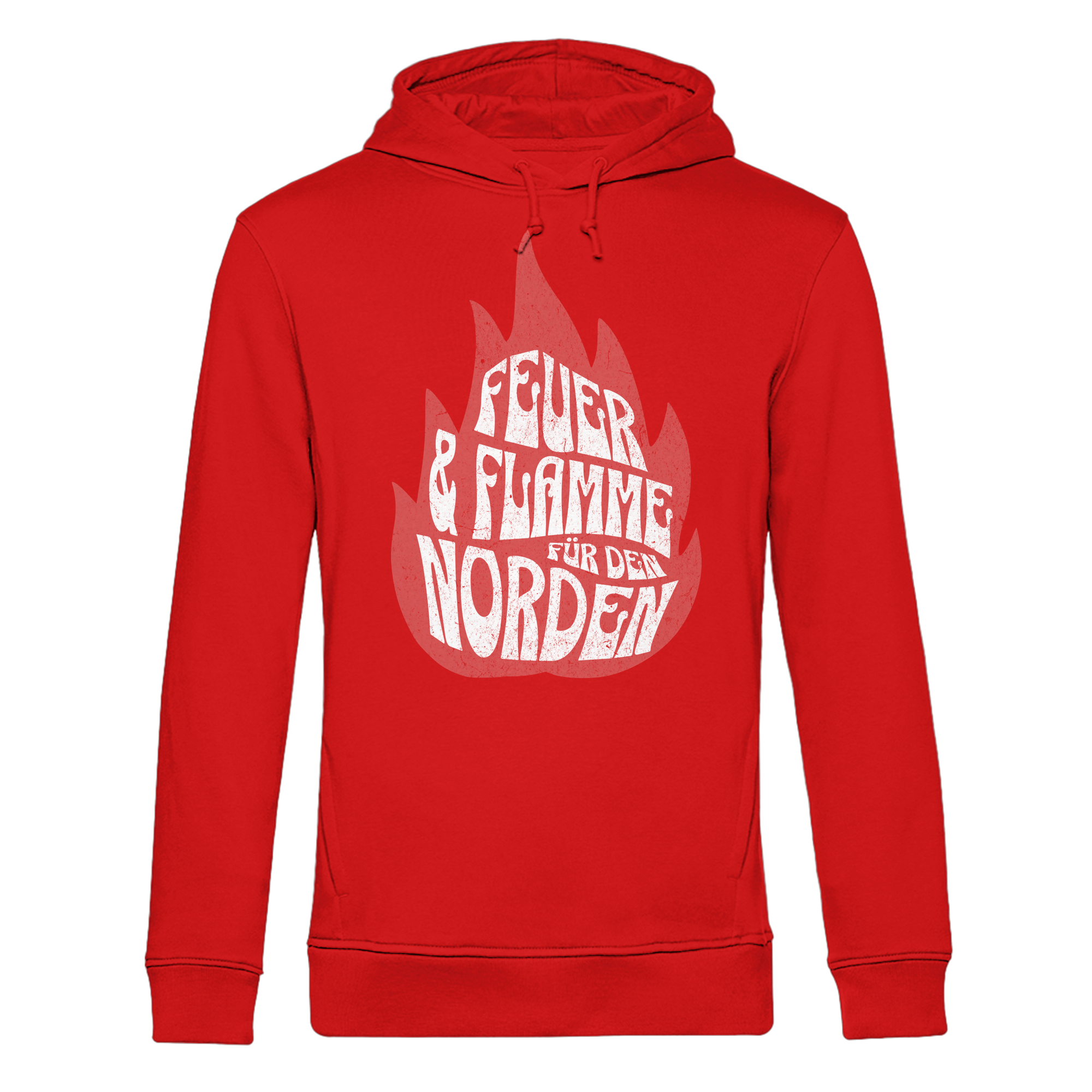 Feuer und Flamme für den Norden - Herren Bio Hoodie - Kiebitzdelle