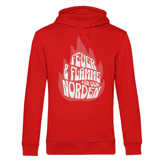 Feuer und Flamme für den Norden - Herren Bio Hoodie