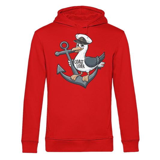 Coast Lover Möwe Kapitän - Herren Bio Hoodie