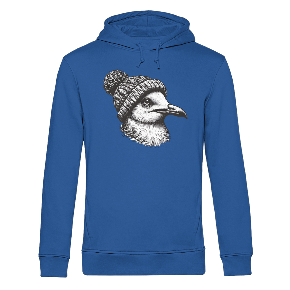Coole Möwe mit Pudelmütze - Herren Bio Hoodie - Kiebitzdelle