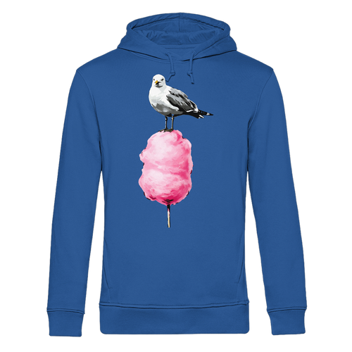 Möwe auf Zuckerwatte - Herren Bio Hoodie - Kiebitzdelle