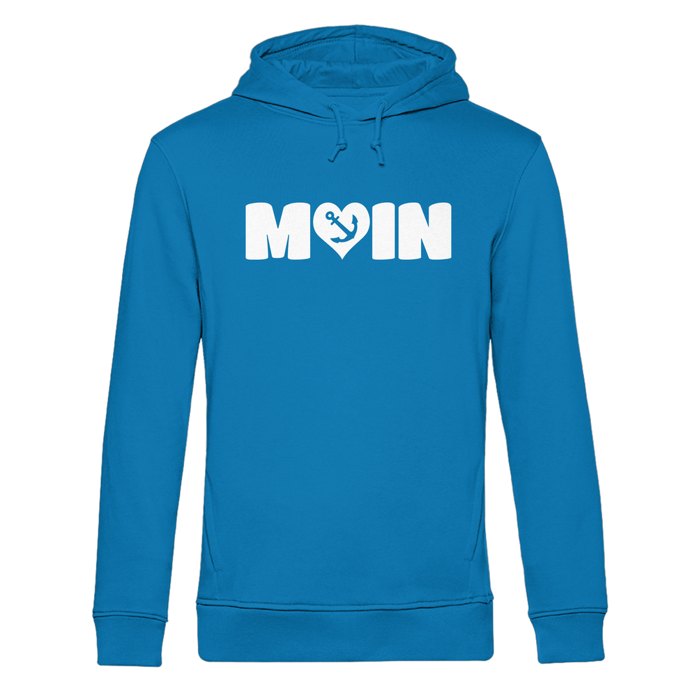 Moin Spruch mit Herz Anker - Herren Bio Hoodie