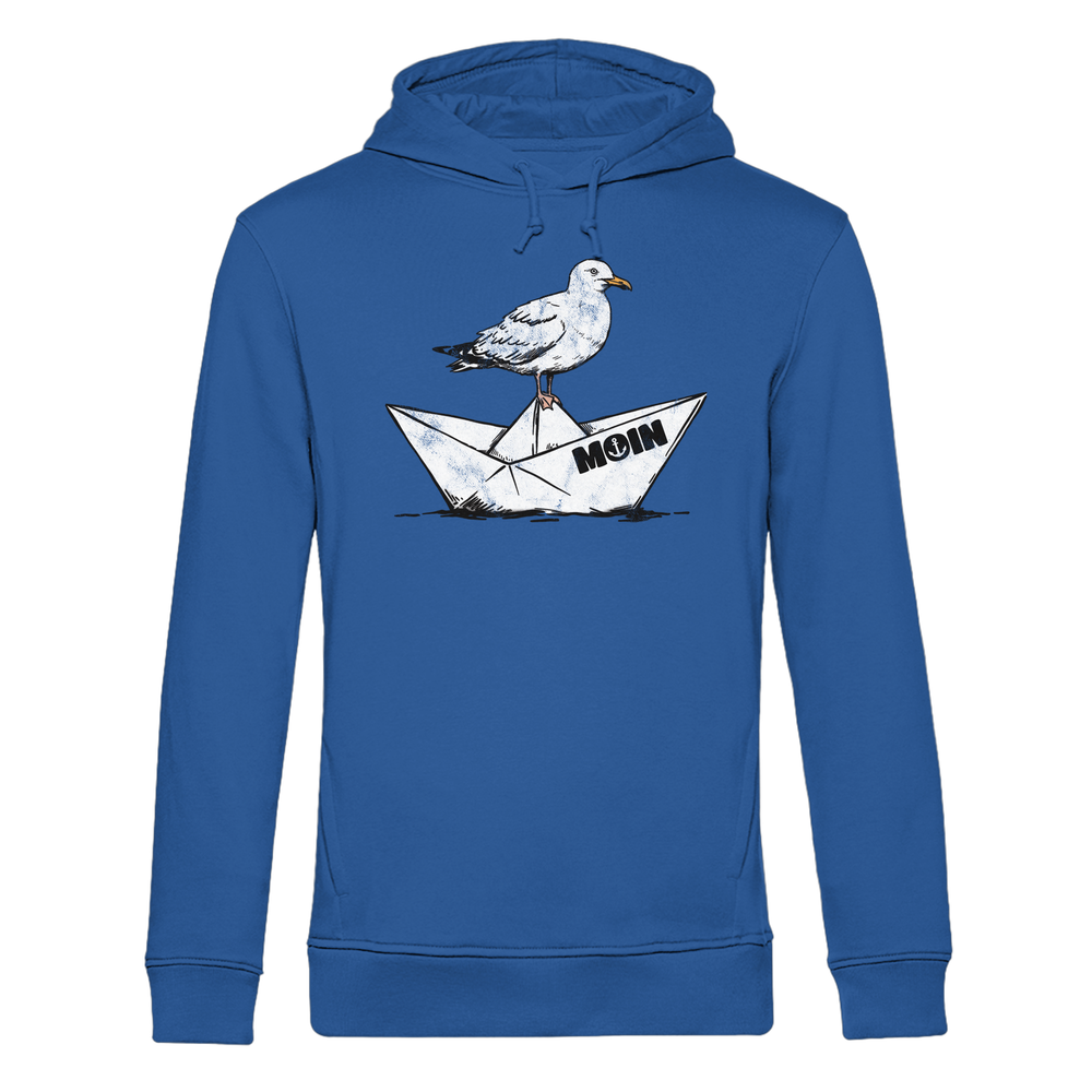 Papierschiff Möwe Moin - Herren Bio Hoodie - Kiebitzdelle