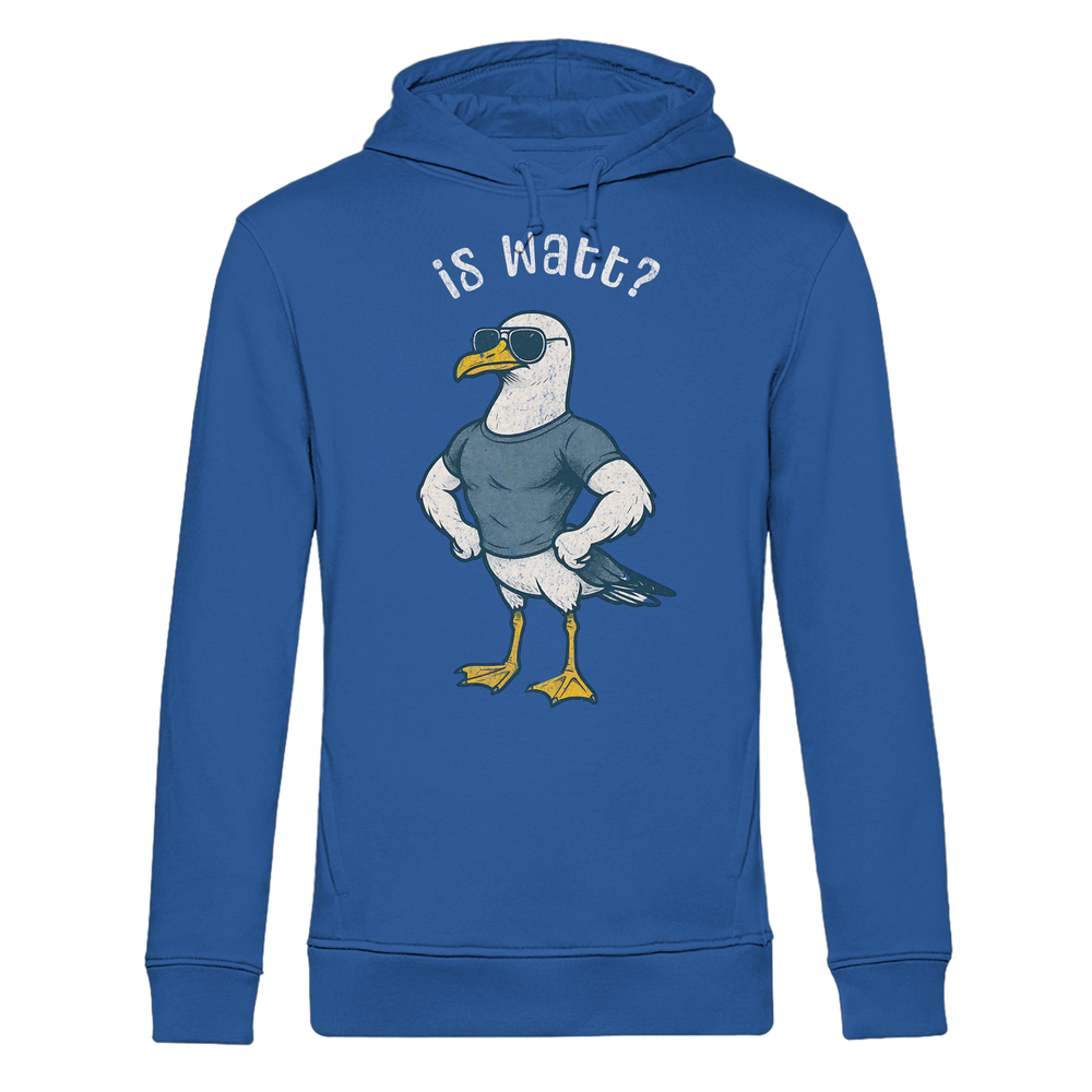 Is Watt Starke Möwe mit lustigem Spruch - Herren Bio Hoodie