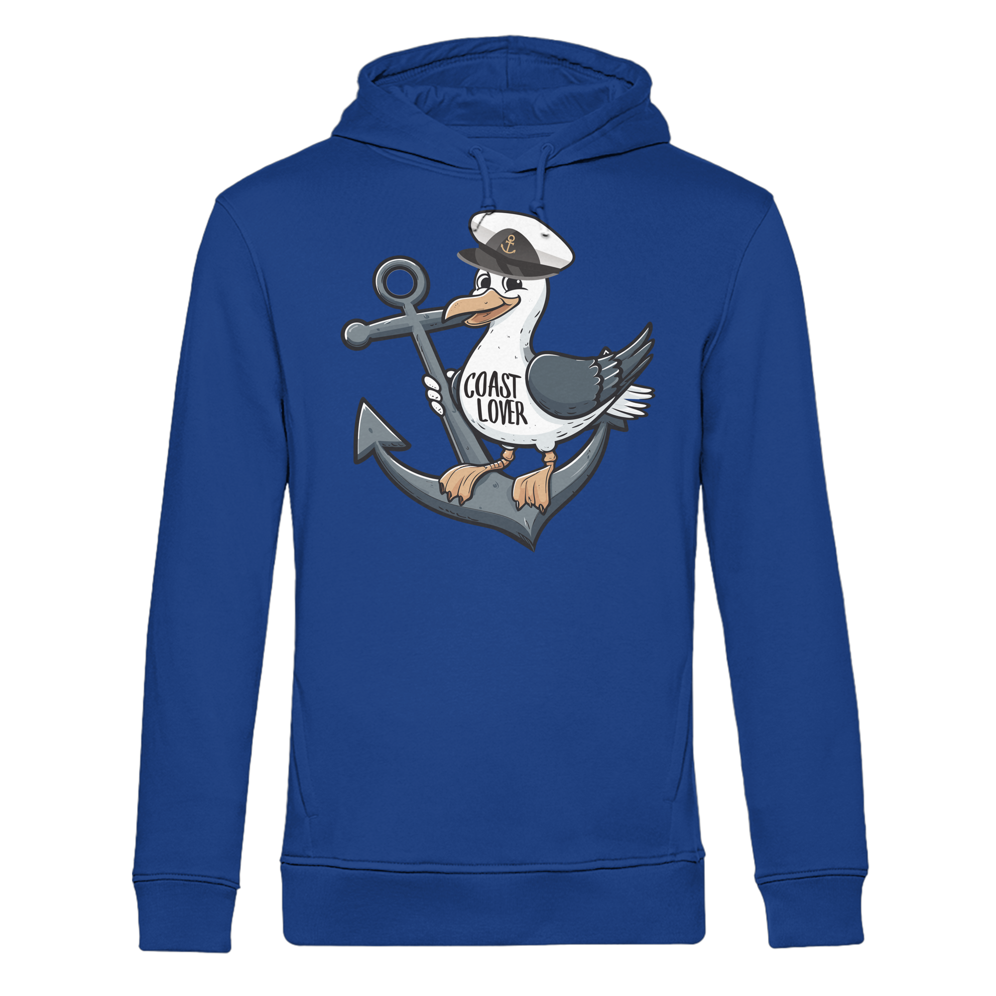Coast Lover Möwe Kapitän - Herren Bio Hoodie - Kiebitzdelle