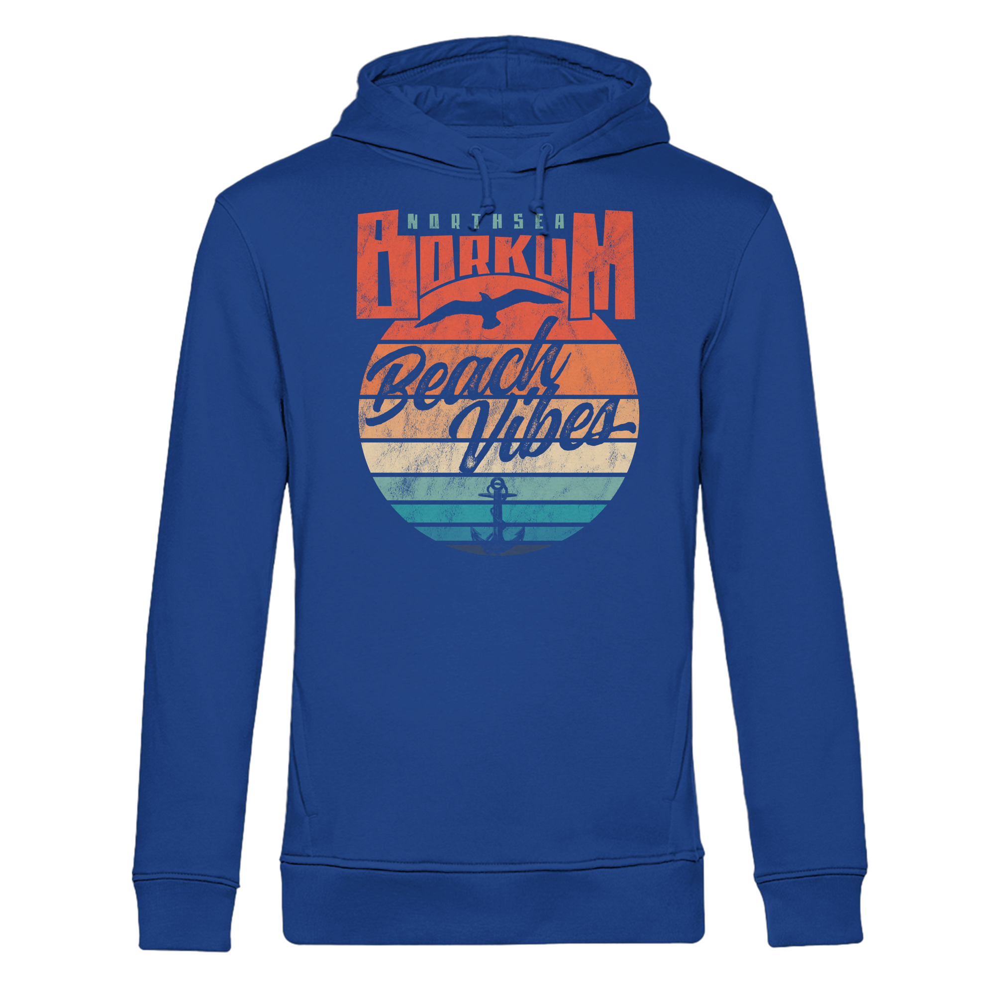 Borkum Beach Vibes - Herren Bio Hoodie - Kiebitzdelle