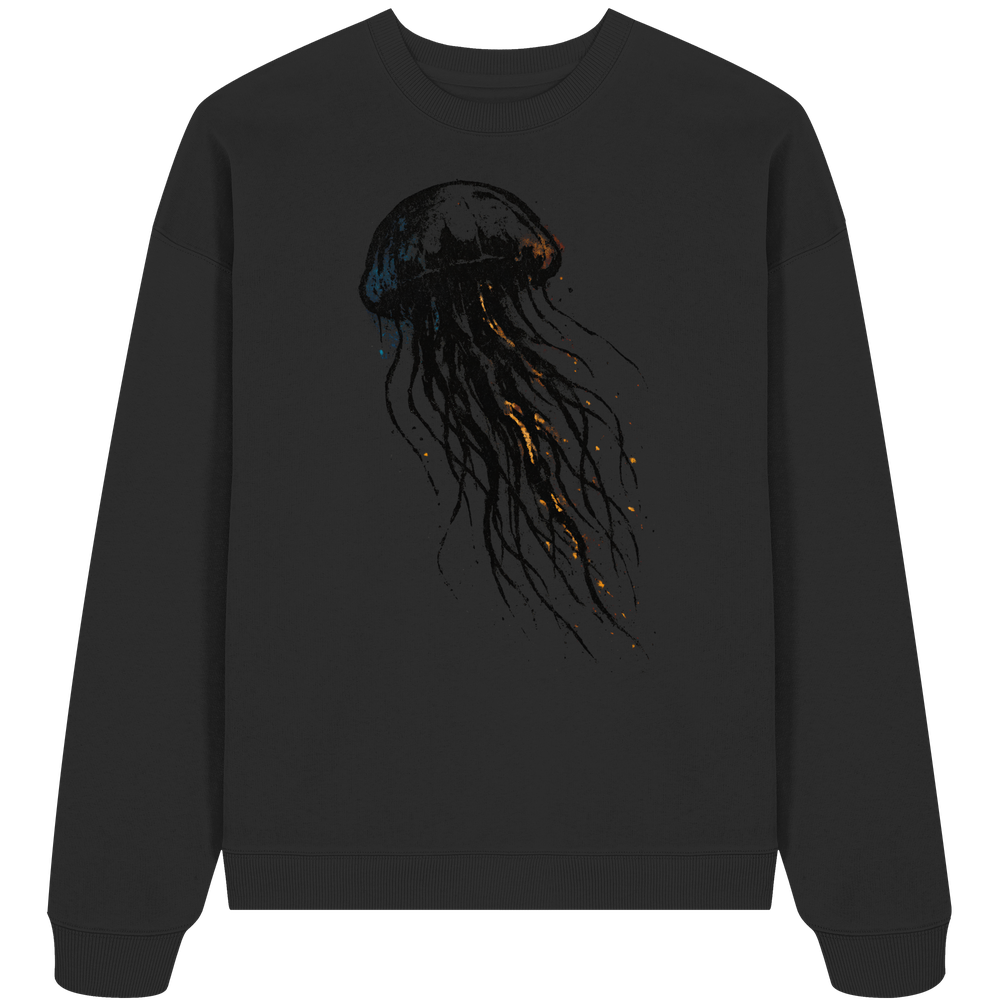 Street Art Qualle - Unisex Bio Pullover - Kiebitzdelle