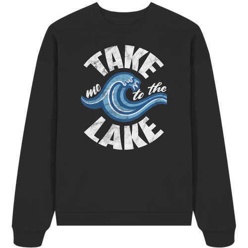 Take me to the Lake - Unisex Bio Pullover in Black - Studio Ansicht - Kiebitzdelle