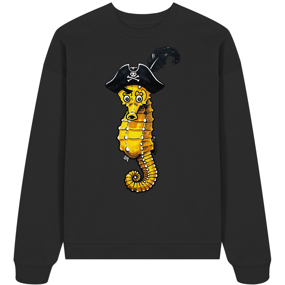 Seepferdchen Seeräuber Pirat - Unisex Bio Pullover - Kiebitzdelle