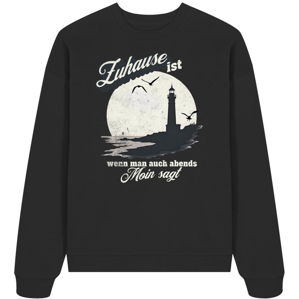 Moin Spruch Zuhause - Unisex Bio Pullover - Kiebitzdelle