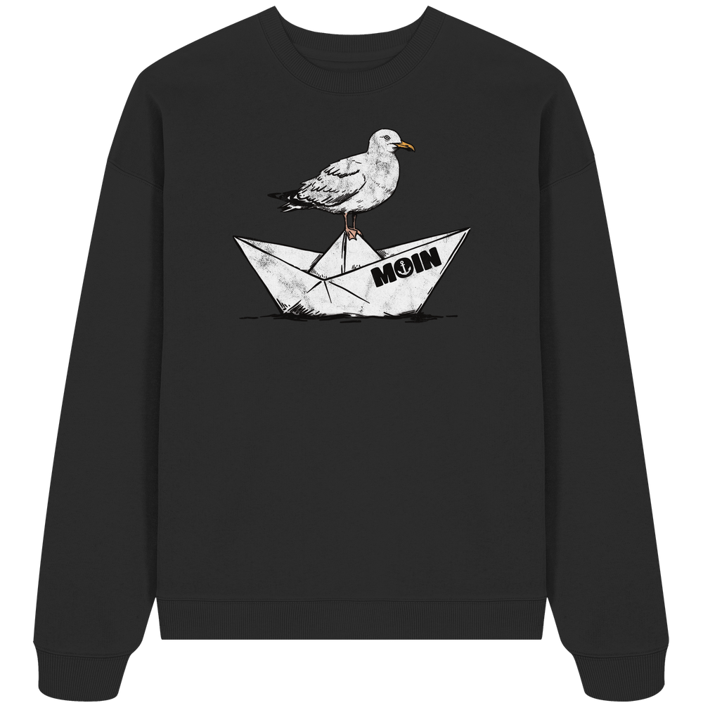 Papierschiff Möwe Moin - Unisex Bio Pullover