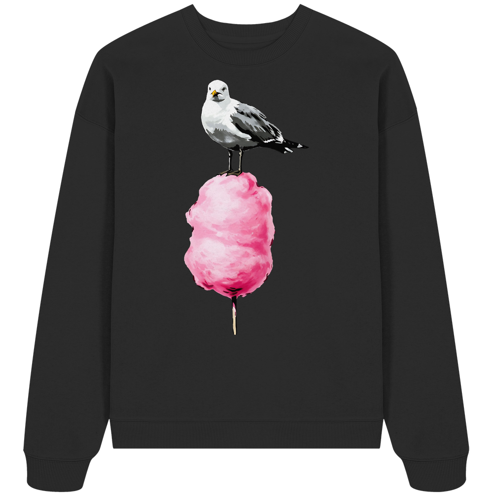 Möwe auf Zuckerwatte - Unisex Bio Pullover - Kiebitzdelle