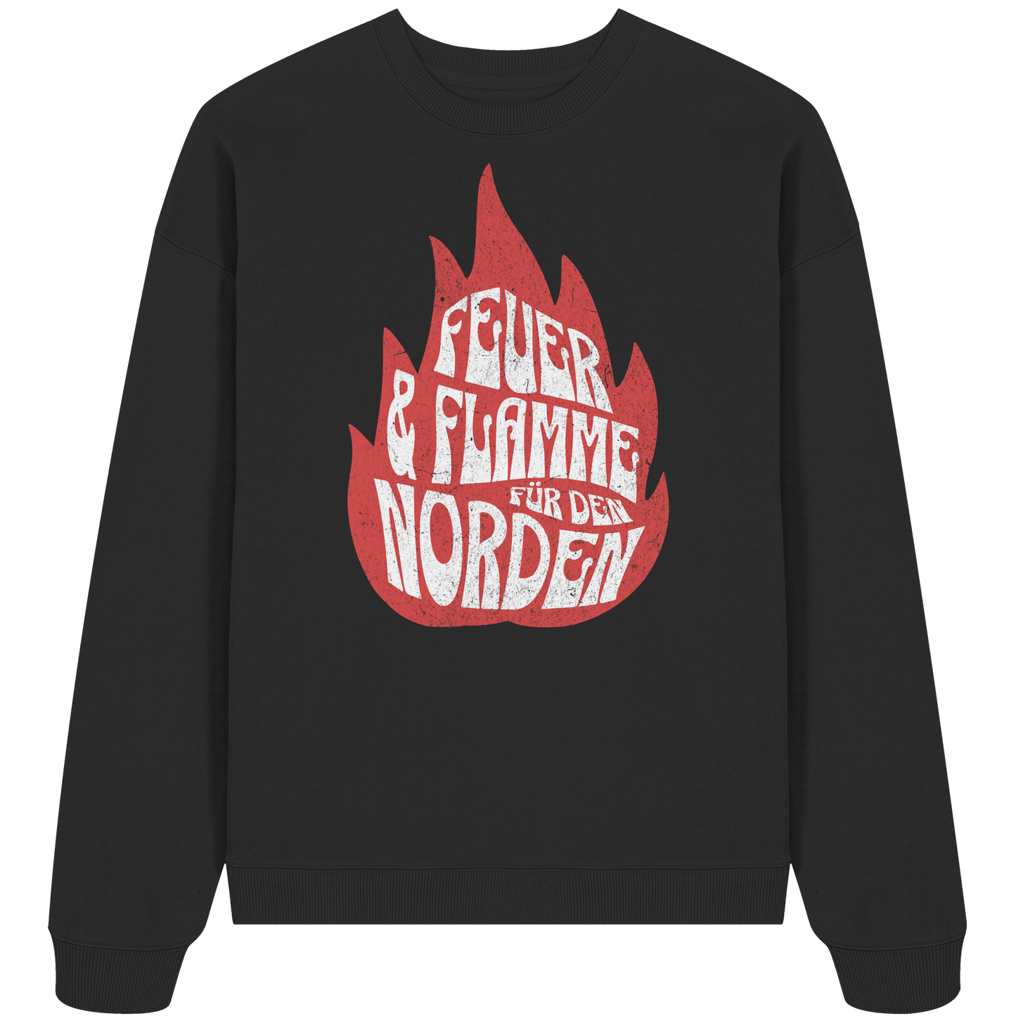 Feuer und Flamme für den Norden - Unisex Bio Pullover