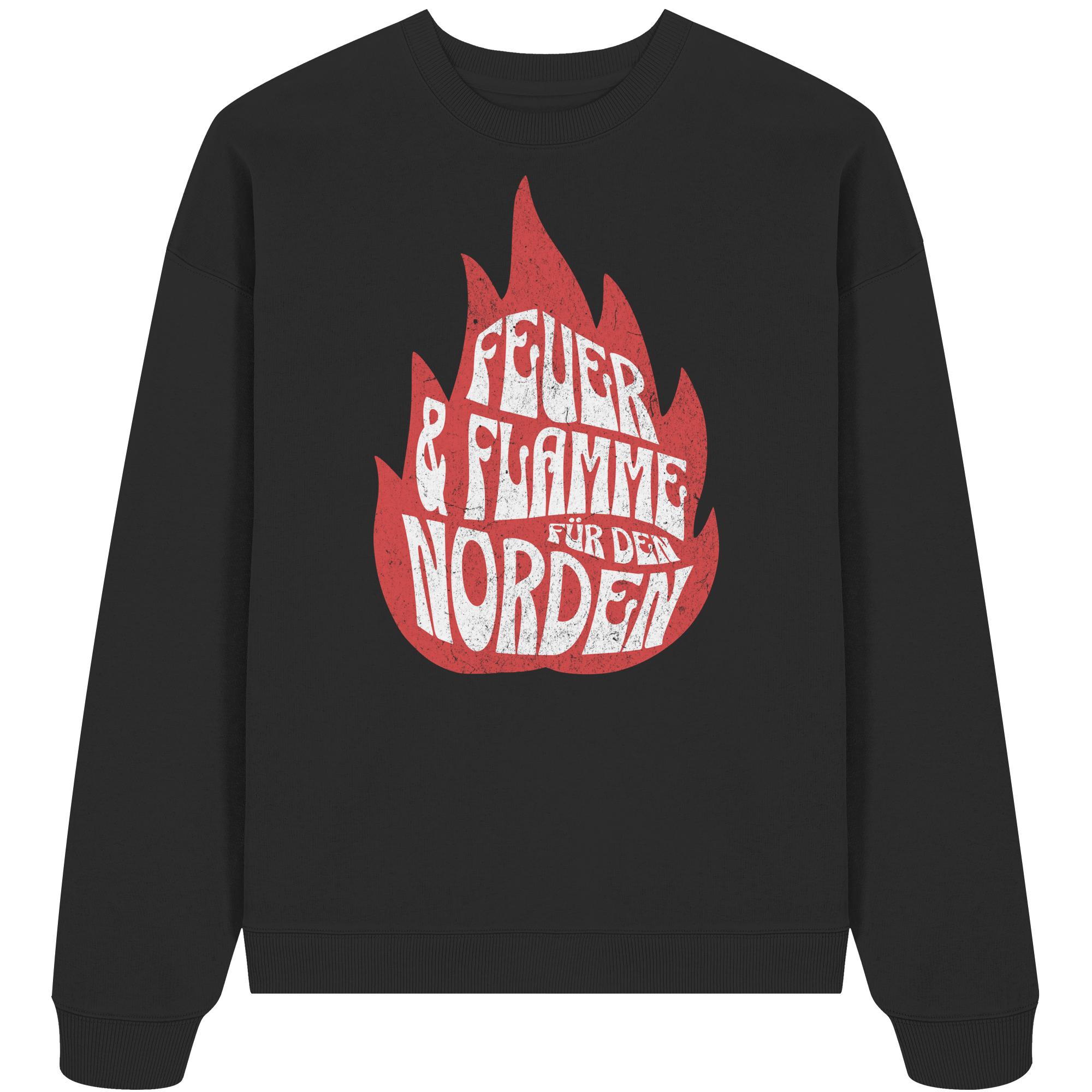 Feuer und Flamme für den Norden - Unisex Bio Pullover - Kiebitzdelle