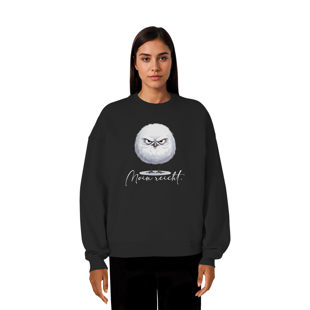 Moin reicht - Grimmige runde Möwe - Organic Oversize Sweatshirt