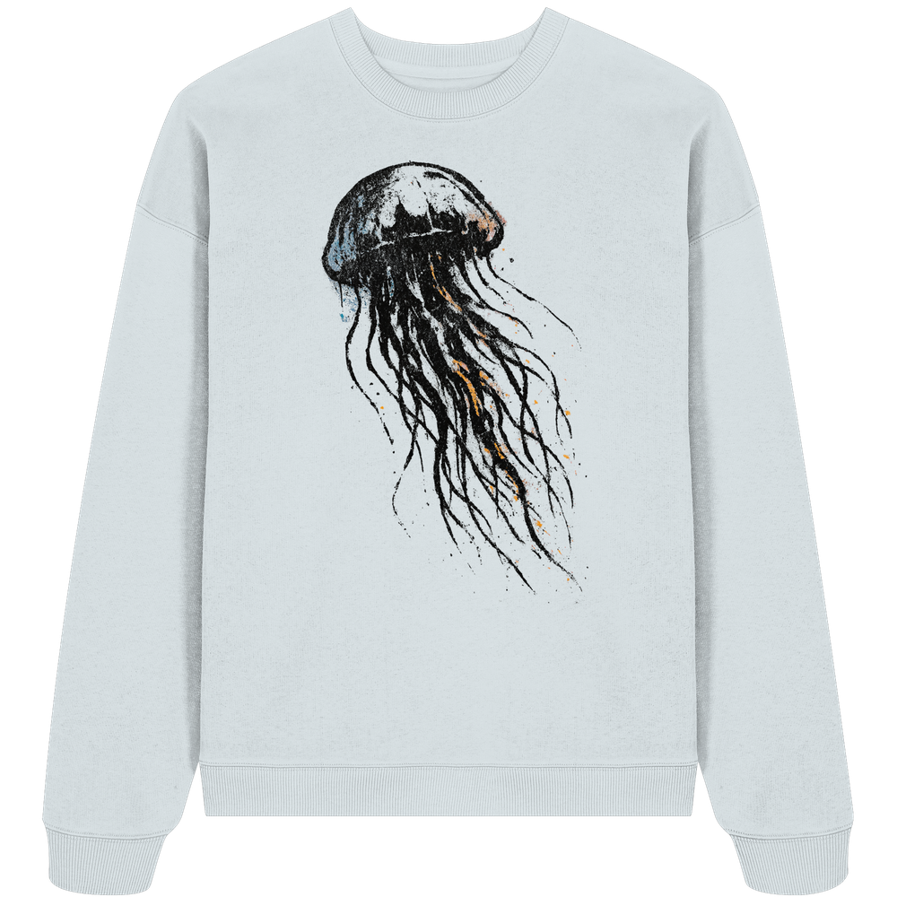 Street Art Qualle - Unisex Bio Pullover - Kiebitzdelle