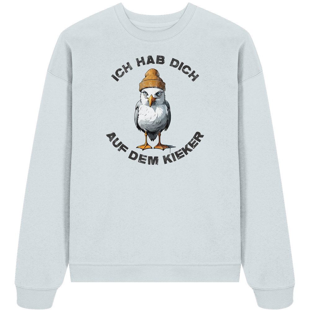 Ich hab Dich auf dem Kieker Möwe Spruch - Unisex Bio Pullover - Kiebitzdelle