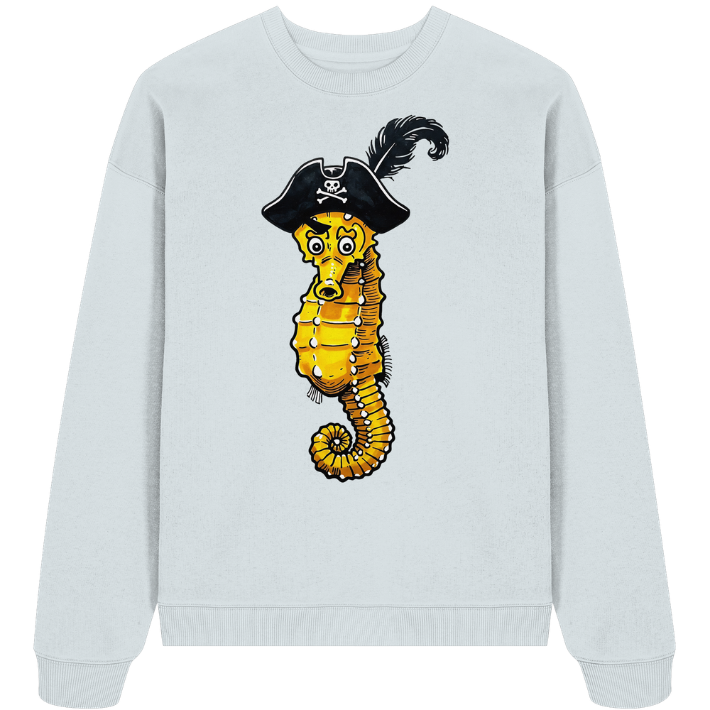 Seepferdchen Seeräuber Pirat - Unisex Bio Pullover - Kiebitzdelle