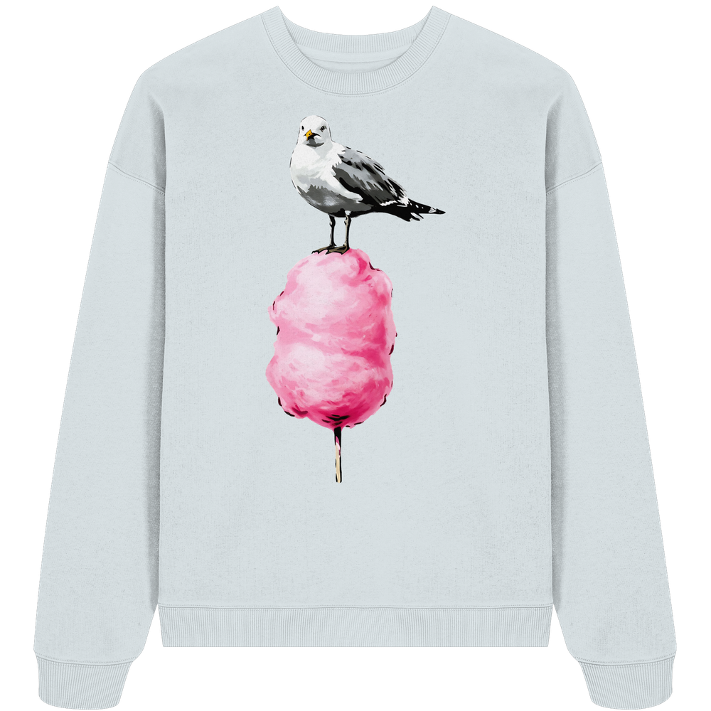 Möwe auf Zuckerwatte - Unisex Bio Pullover - Kiebitzdelle