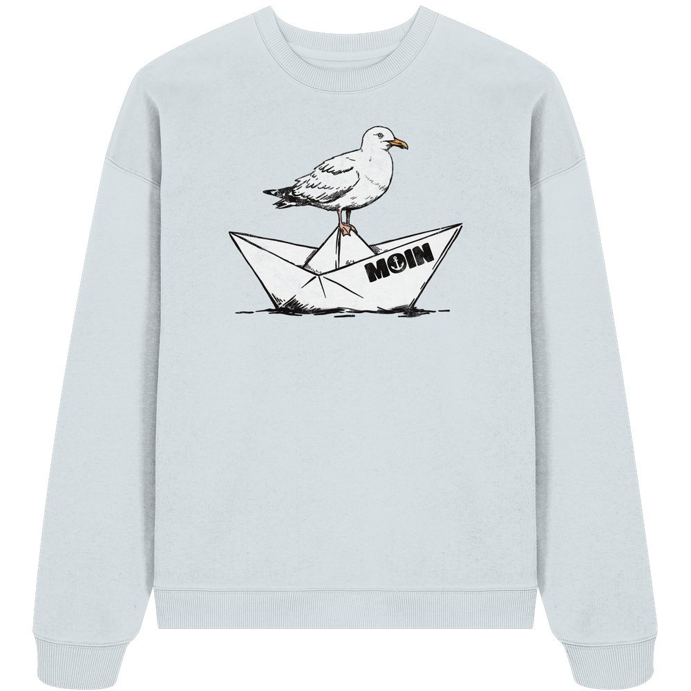 Papierschiff Möwe Moin - Unisex Bio Pullover