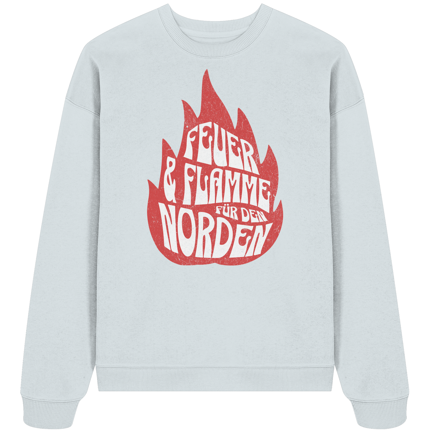 Feuer und Flamme für den Norden - Unisex Bio Pullover