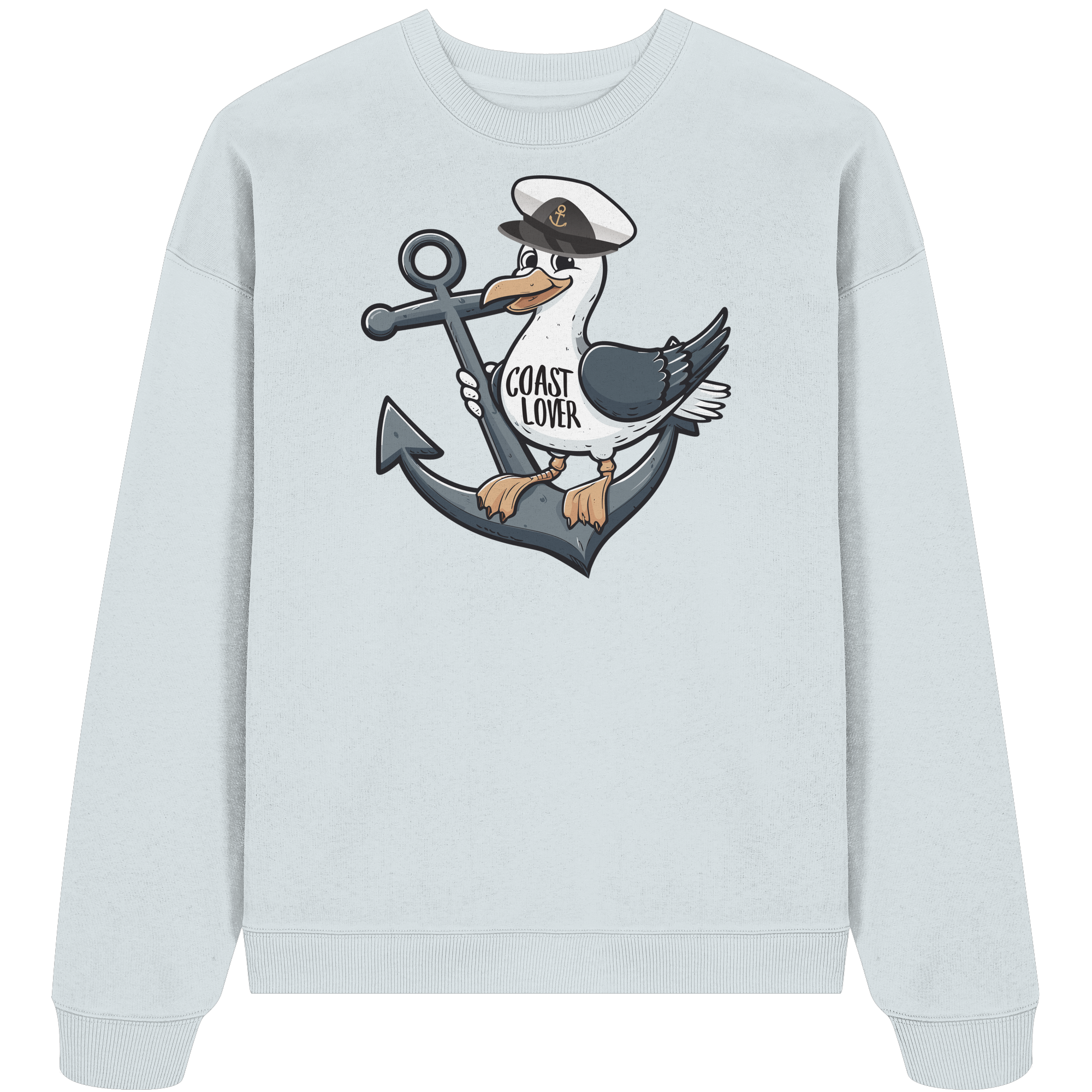Coast Lover Möwe Kapitän - Unisex Bio Pullover - Kiebitzdelle