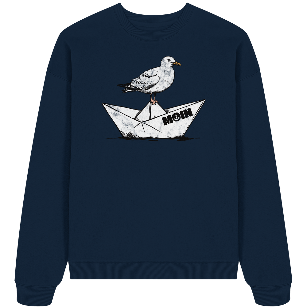 Papierschiff Möwe Moin - Unisex Bio Pullover - Kiebitzdelle