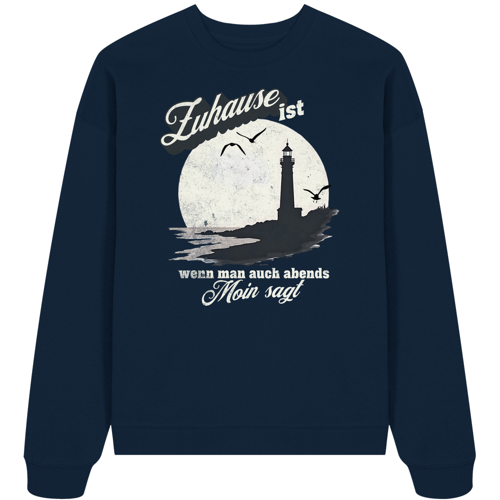 Moin Spruch Zuhause - Unisex Bio Pullover - Kiebitzdelle