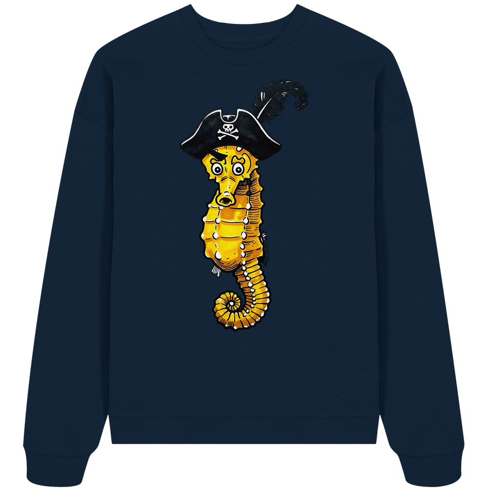 Seepferdchen Seeräuber Pirat - Unisex Bio Pullover - Kiebitzdelle