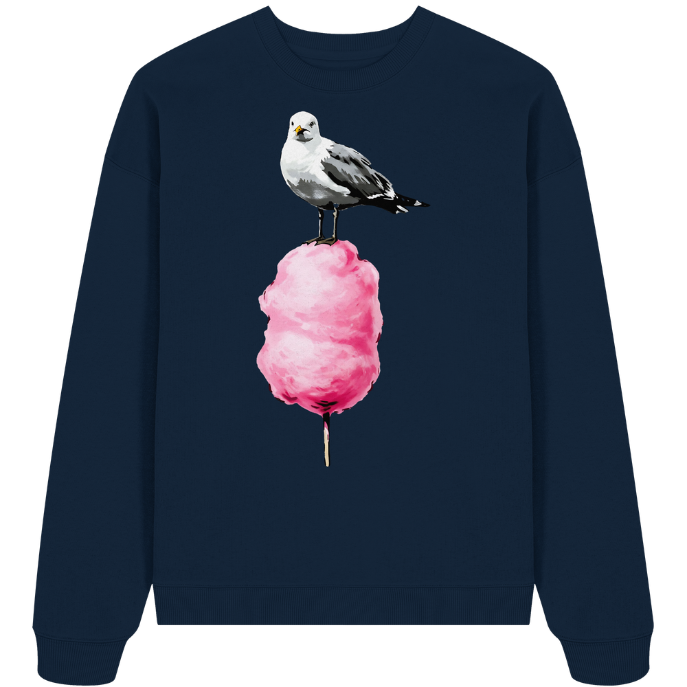 Möwe auf Zuckerwatte - Unisex Bio Pullover - Kiebitzdelle